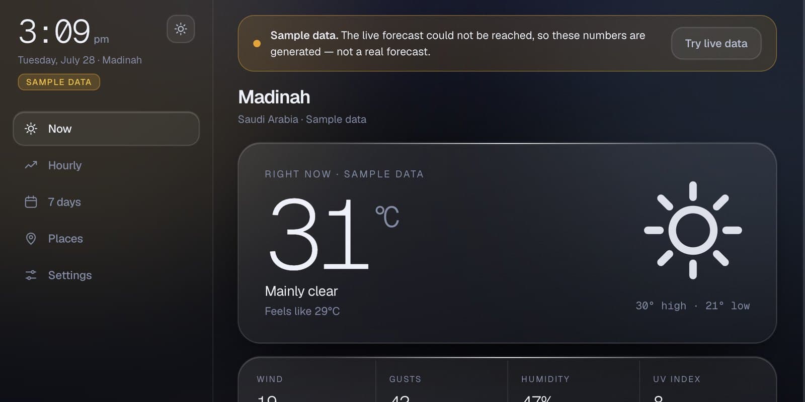 Weather cover